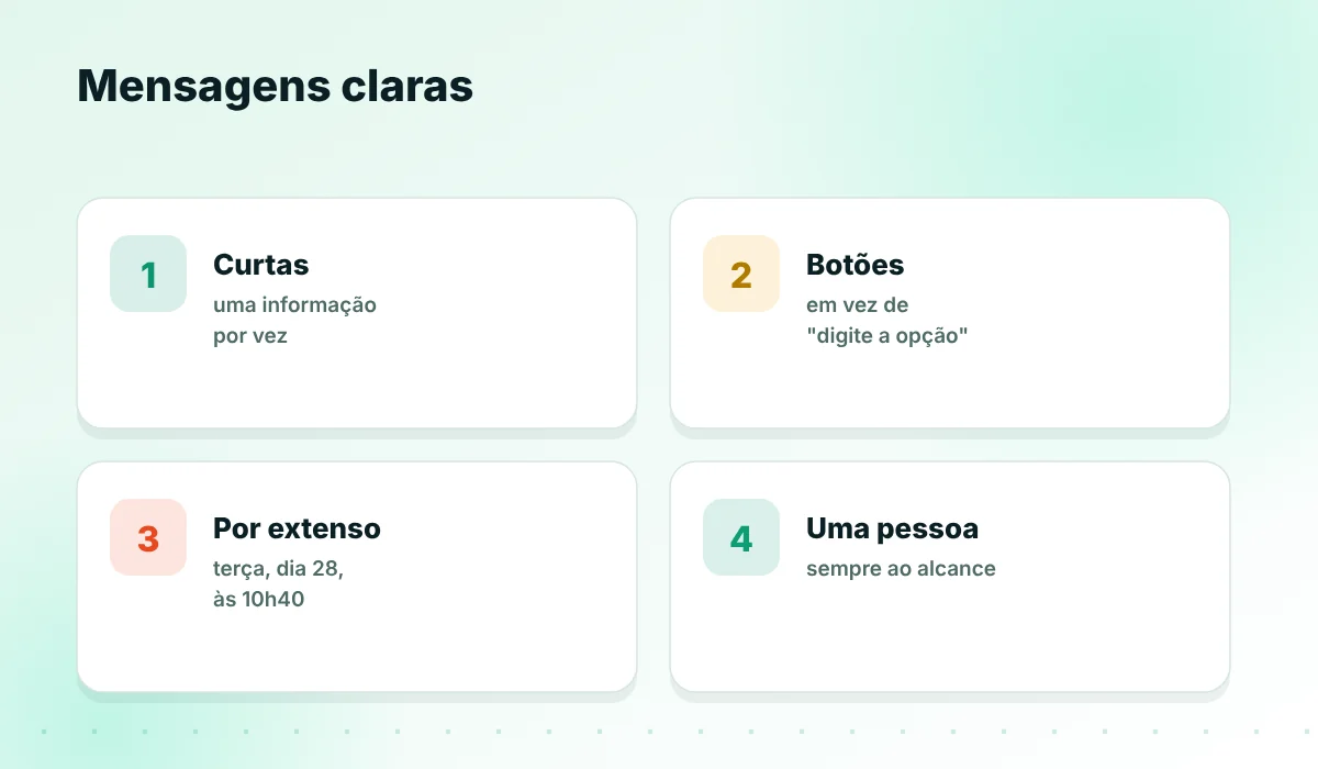 Boas práticas de mensagem para pacientes 60+